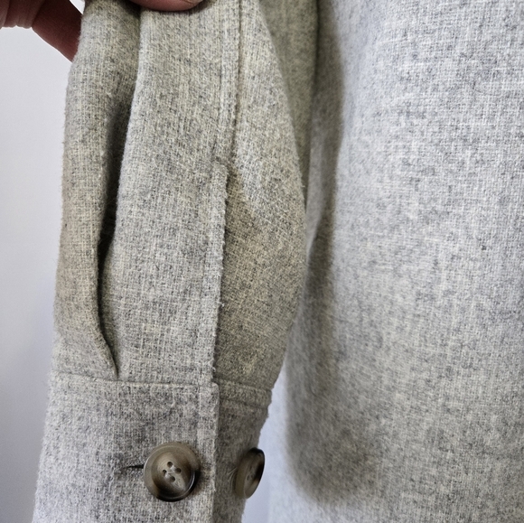 GENTLE FAWN Heather Grey "Kyleen" Wool Blend Sweater Jacket. Size Small - Picture 8 of 15